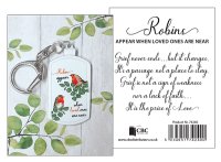 Key Ring Enamelled Finish/Robins Near You   (74240)