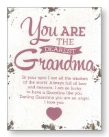 Distressed Wood Plaque/Grandma   (84514)