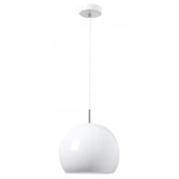 ALZIRA 1 LIGHT PENDANT 60W GLOSS WHITE