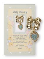 Metal Baby Booties Brooch   (3415/BL)