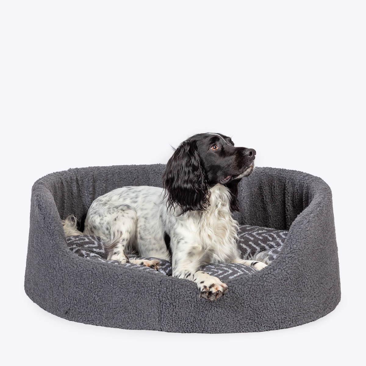 Danish Design Charcoal Fleece Arrows Slumber Bed 30in