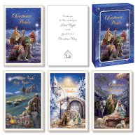 Gold Stamped Christmas Box/12 cards   (92829)