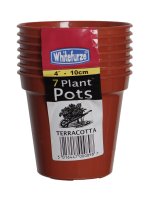 WHITEFURZE 10CM 4'' POT TERRACOTTA PAK7