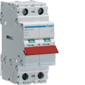 Hager 80A 2P Din Rail Isolator SBR280