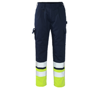 MASCOT Patos High Visibility Trousers Navy/Hi-Vis Yellow