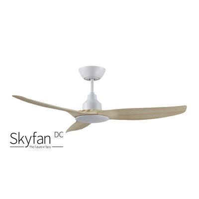 Ventair Skyfan 52" DC White and Oak Ceiling Fan