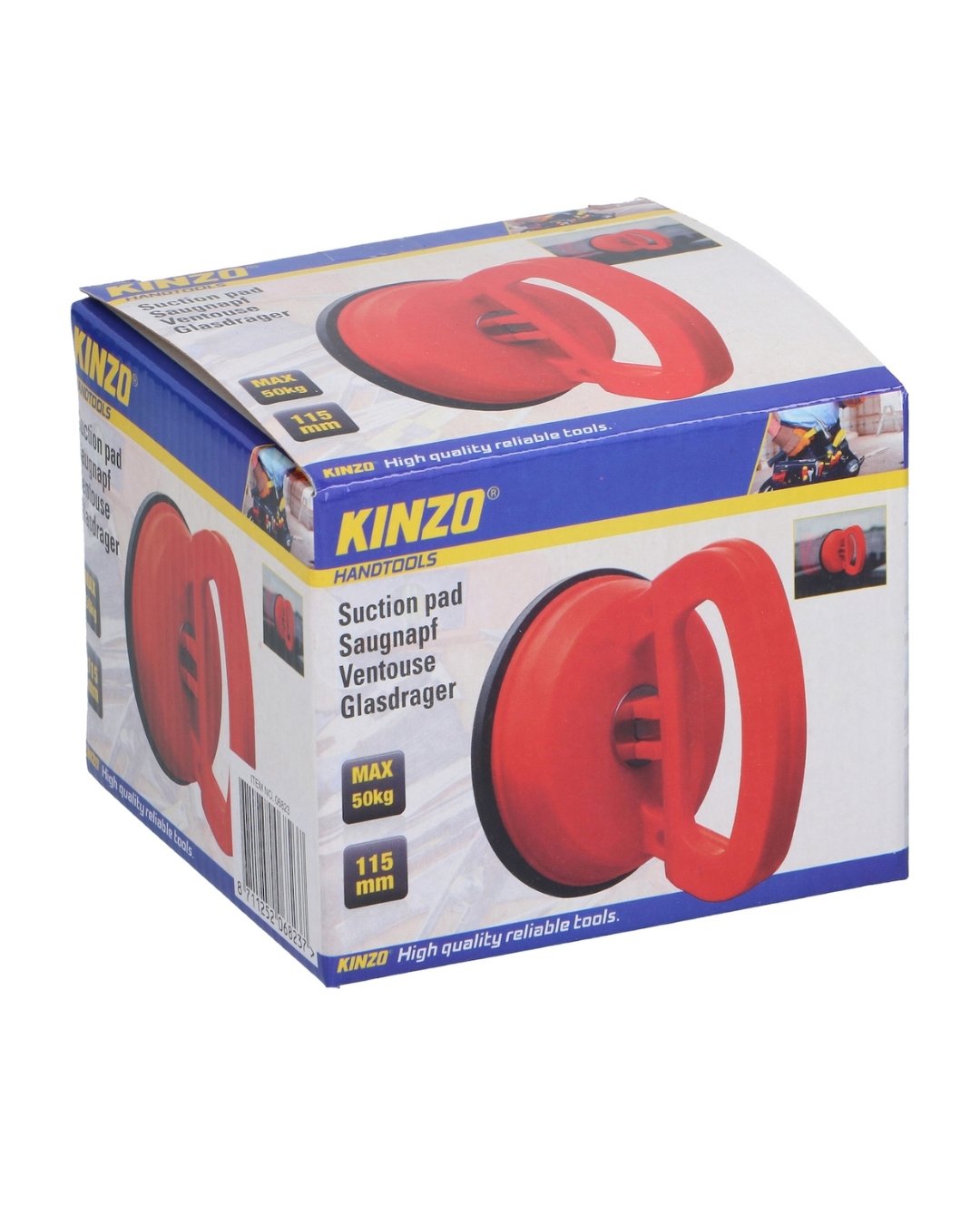 kinzo suction pad 115mm plastic red