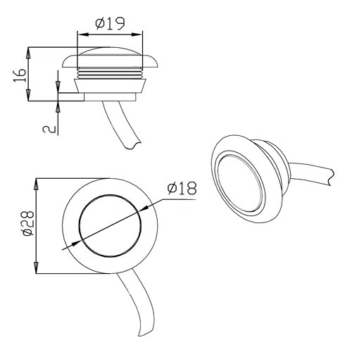 247 Lighting CA 6091W White LED Marker Lamp