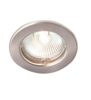 RIDA 50W GU10 pressed steel downlight, IP20, 60mm, Brushed chrome, dimmable