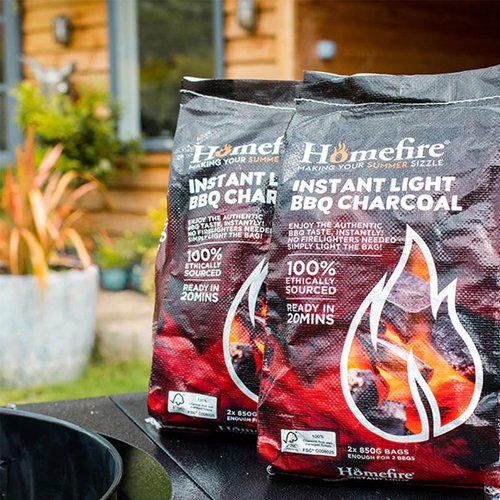 Homefire Instant Light Lumpwood Charcoal - 850g x2 2