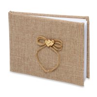 Hessian Guest Book With Love - 220 x 170