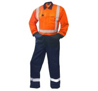 FR Overalls, 12Cal, D/N, Orange/Navy