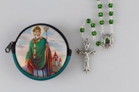 Glass Rosary/Polyfoam Purse/St Patrick   (61712)