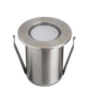 KINGLET 0.6W LED In-ground Light, IP68, 3000K, Brushed Chrome