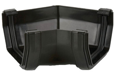 114mm Squarestyle 135 degree Gutter Angle Black
