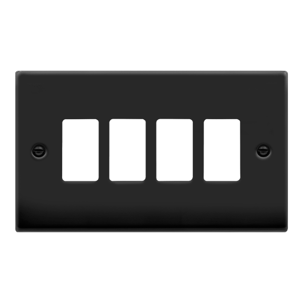 Click Deco 4G Gridpro Plate Matt Black VPMB20404