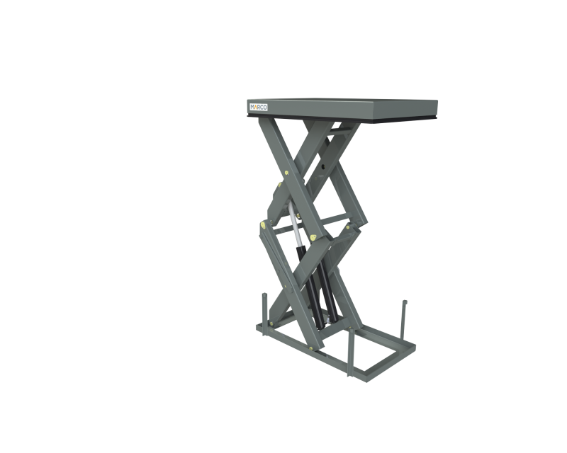 High-lift multi-stage scissor table
