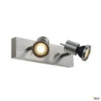 *DISC* ASTO 2 BAR WALL & CEILING FITTING BRUSHED CHROME GU10