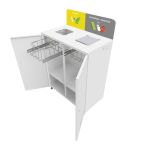 SACLÒ CABINET WHITE 2 STREAM STEEL