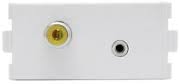 WALLPLATE MODULE - VIDEO RCA & 25mm stereo so