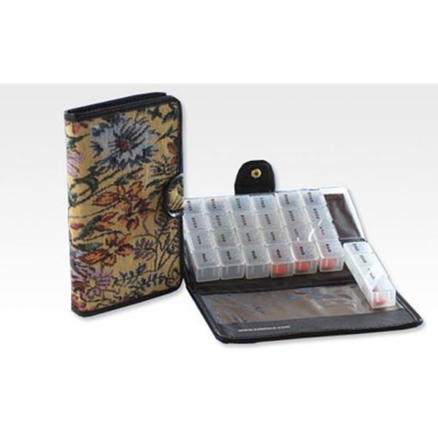 Black Wallet Pill Organiser