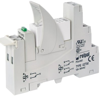 Push-in Interface Relay 24VDC 2CO Socket Mount Relay 97x15.9x75.8mm