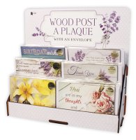 Wood Post A Plaque/Counter Display   (35900)