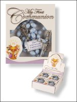 Communion Rosary/Plastic/Blue   (C6106/BL)