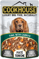 COOKHOUSE Luxury Dog Pouch Terrines Tuna & Carrots 100g x 15
