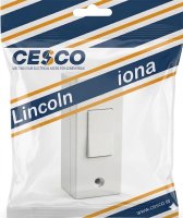 Lincoln 1 Gang 1 Way Architrave Switch & Box Pre Packed