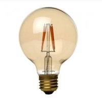 FILAMENT DIMMABLE LED LAMP Globe 125mm Amber LED  Lamp 6w ES