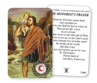 Prayer Card with Relic - Saint Christopher   (71802)