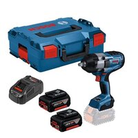 Bosch GDS18V-1000 18v Biturbo Brushless 3 Speed 1/2'' Impact Wrench Tightening Torque:1000Nm,Breakaway torque:1600Nm, 2.9kg C/W 2 x 5.5Ah Procore Li-ion Batteries & Charger in L-boxx 06019J8371