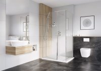 Tucker French 300mm Pivoting Deflector Wet Room Panel - 10mm (Actual Width 343mm)