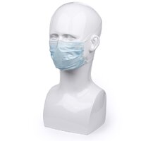 Premium Plus Tie On Face Mask Ultra Sensitive Type IIR Pk 50 Blue - DMI Dental Supplies Ireland - Next Day Delivery