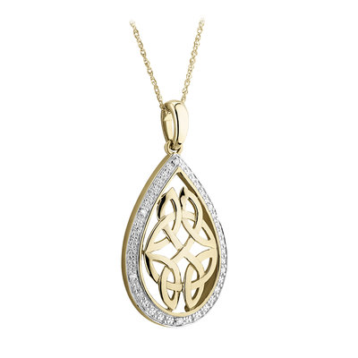 10k gold diamond celtic knot pendant s46511 from Solvar