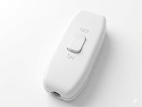 Lincoln 2279 Bakelite 6 Amp In Line Switch White c/w 2 Terminals & Earth