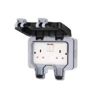 HYDRO 2 gang outdoor socket