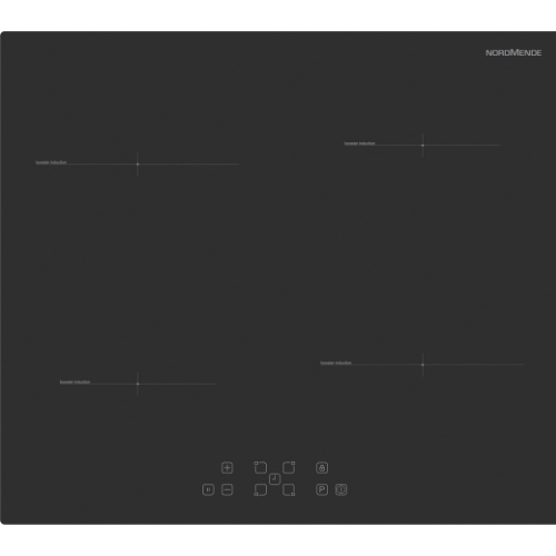 Nordmende 60cm 4 x Zone Touch Control Induction Hob Black Frameless | HCI63FL