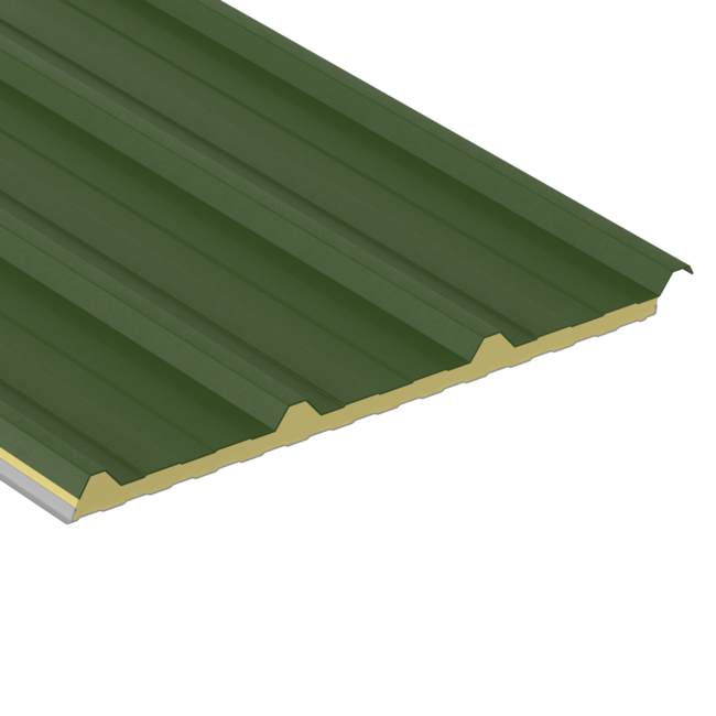 Buy 30mm Thick Insulated Panel Trisomet 333 Profile Juniper Green 6
