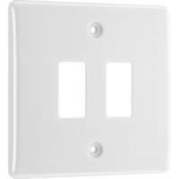 NEXUS WHITE GRID FACE PLATE 2 GANG