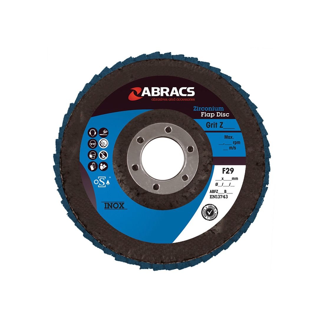 ABRACS EXTRA 180MM X 40 GRIT FLAP DISC