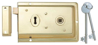 Dale Hardware Polished Brass 150x100mm Rim Sashlock DP007153