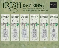 Metal Key Ring/Irish/Display Stand  (74210)