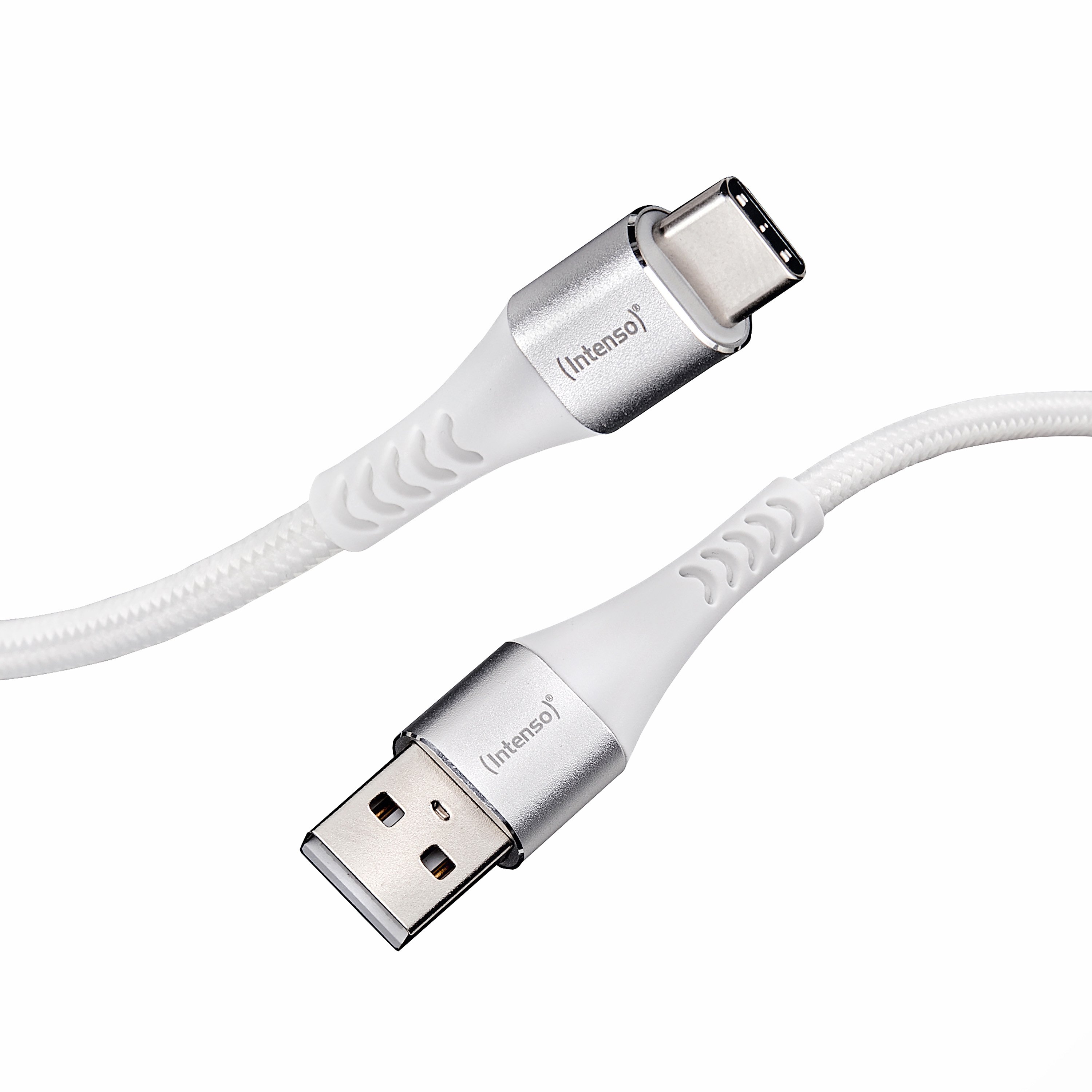 Intenso A315C USB-A to USB-C braided cable in white, 1.5 m length, INTENSO-7901102, IC PLUS
