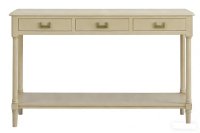 Light Oak 3 Drawer 1 Shelf Console Table 120x33x75cm
