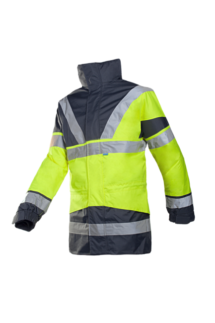 SIOEN SKOLLFIELD HI VIS RAIN JACKET WITH DETACHABLE BODYWARMER