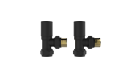SORENTO   BLACK ANGLED  RADIATOR  VALVES