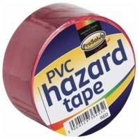 SAFTR2'''' PVC SELF ADHESIVE HAZARD TAPE RED 50MM X 33M