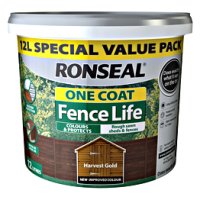 RONSEAL ONE COAT FENCELIFE HARVEST GOLD 9LTR